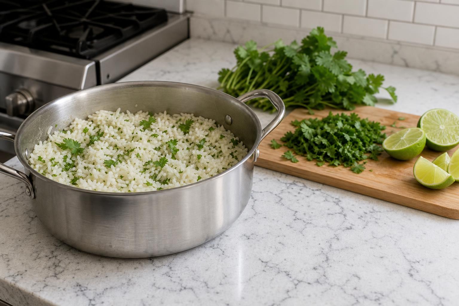 Step 1: Cook cilantro lime rice