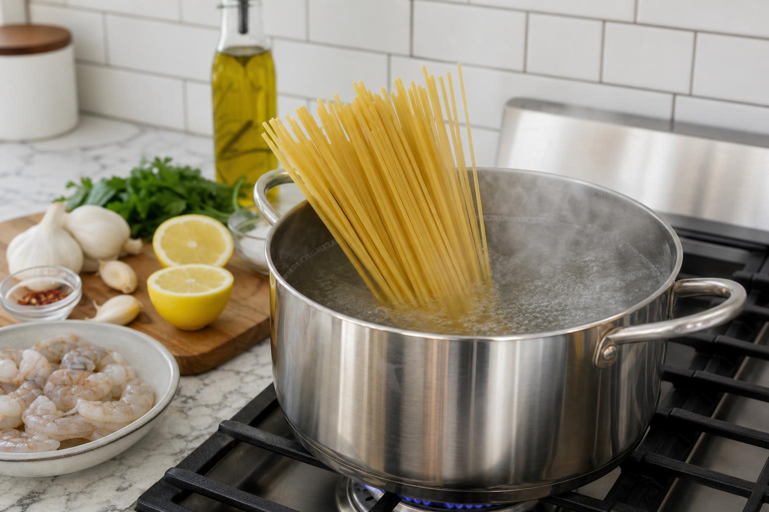 Step 1: Cook linguine
