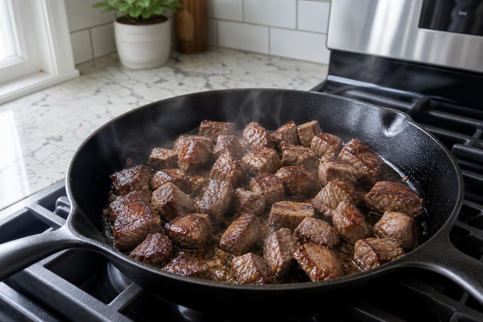Step 1: Brown the beef