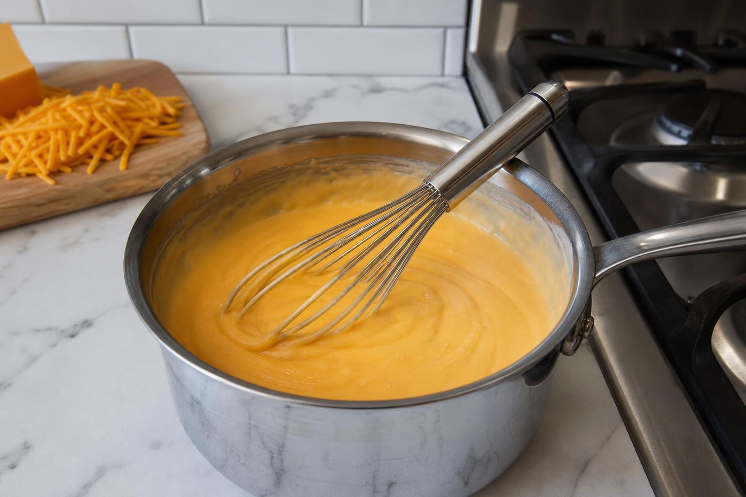 Step 2: Make the cheese sauce