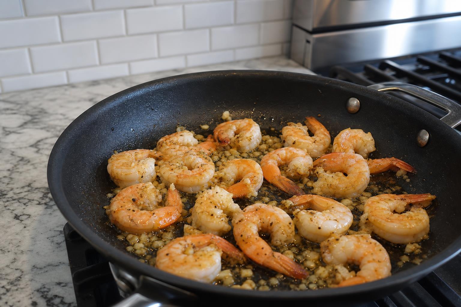 Step 2: Sear the shrimp