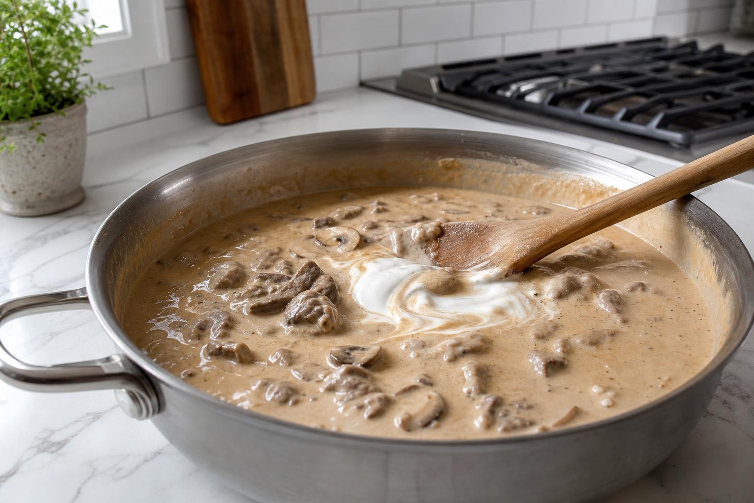 Step 4: Finish with sour cream