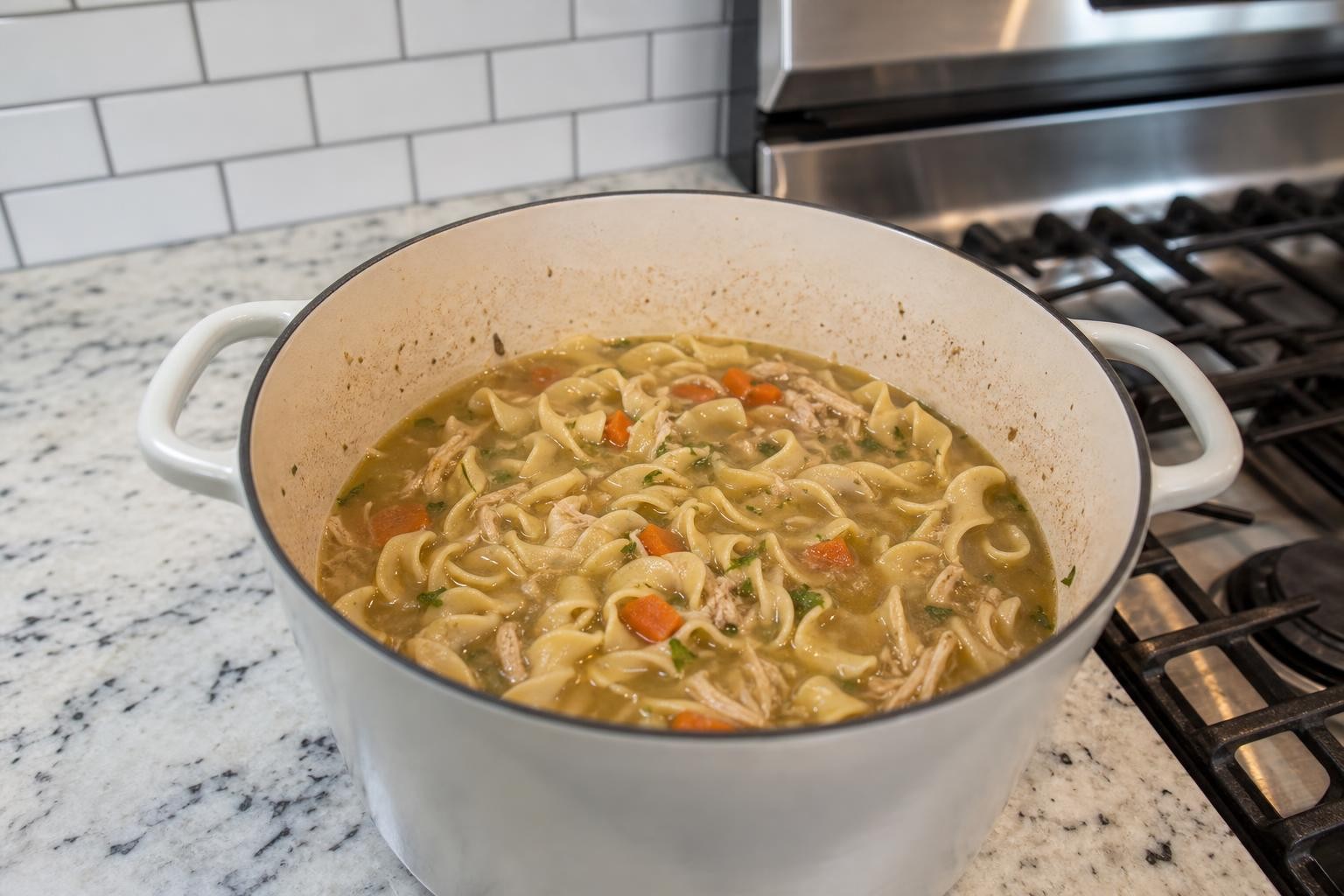 Step 4: Add noodles and season